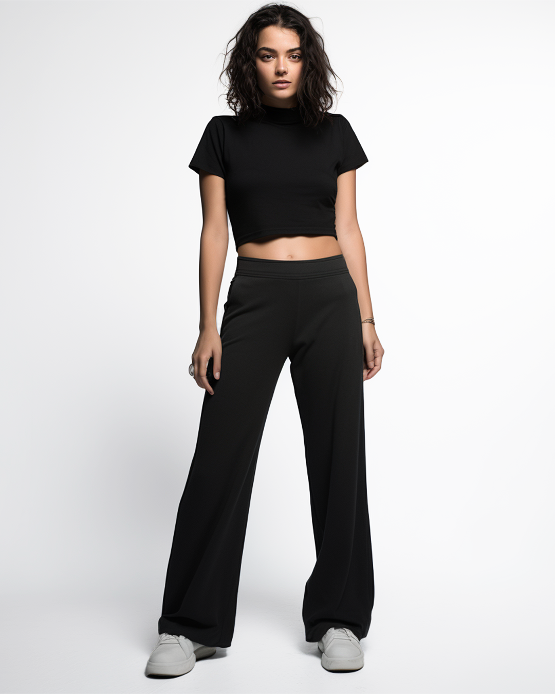 pantalon wide leg polyamid بنطلون حريمي رجل واسعه