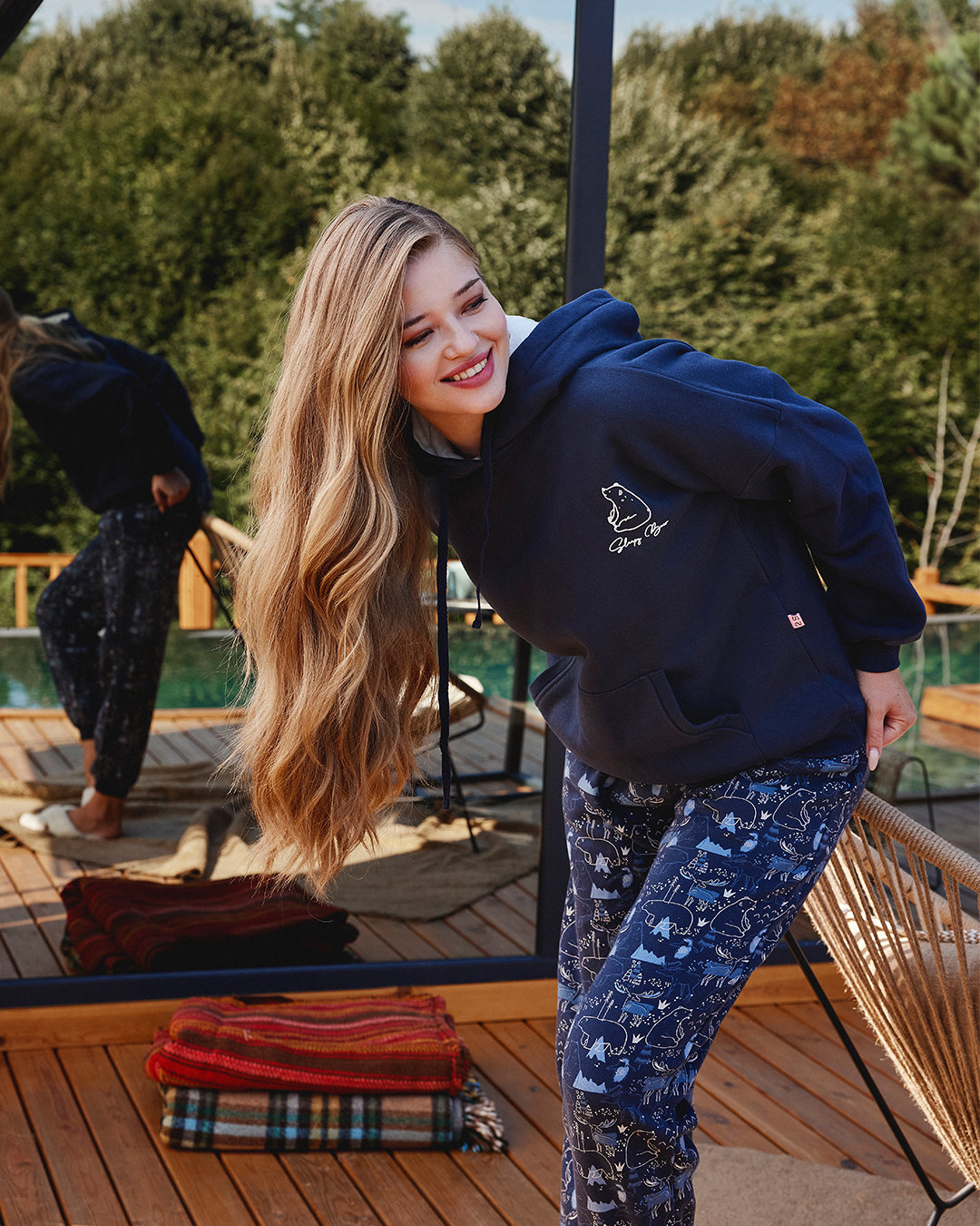 Fleece  long sleeve pajama Sleepy Bear