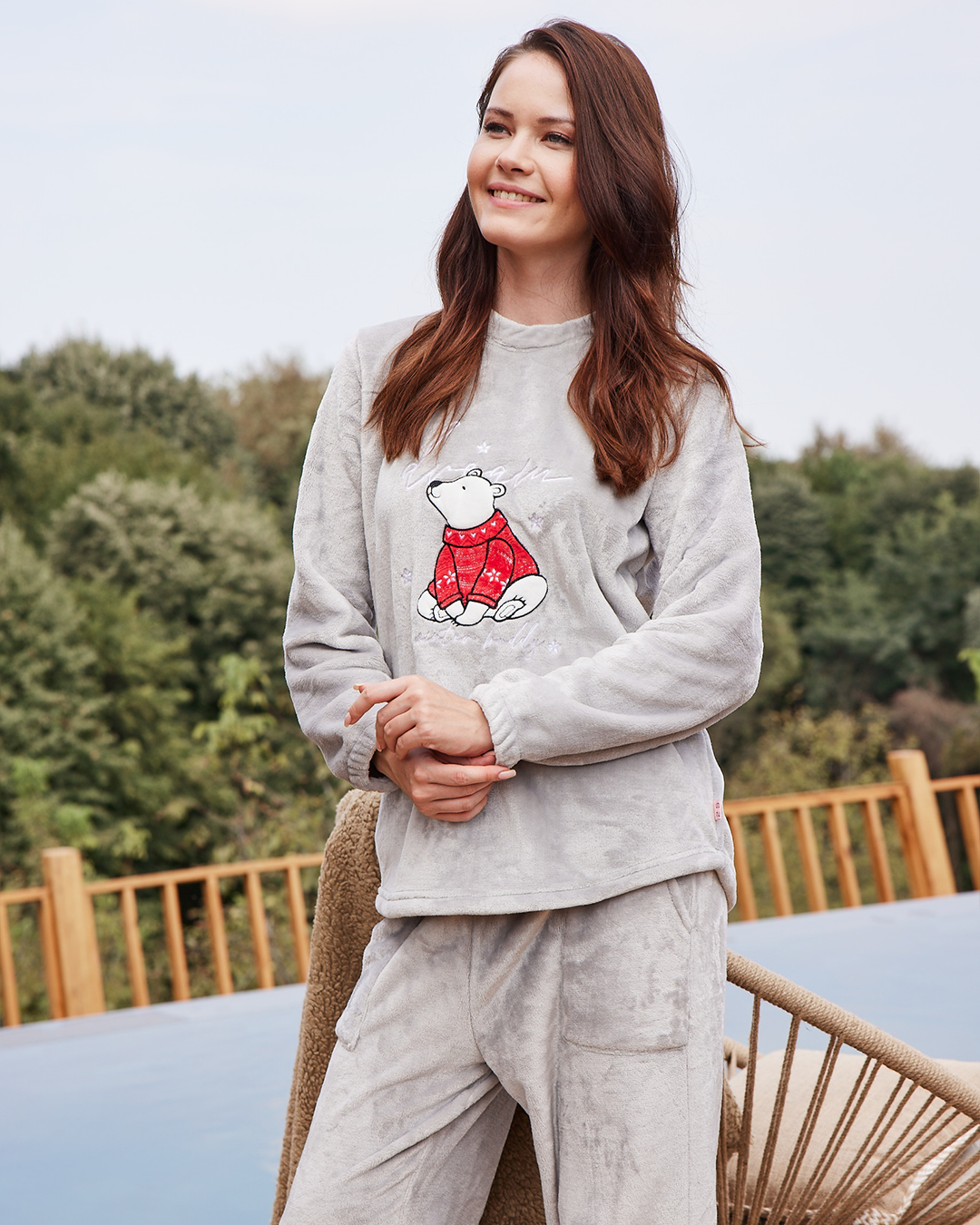 Dream winter buddy  بيجاما حريمي بولار كُم طويل