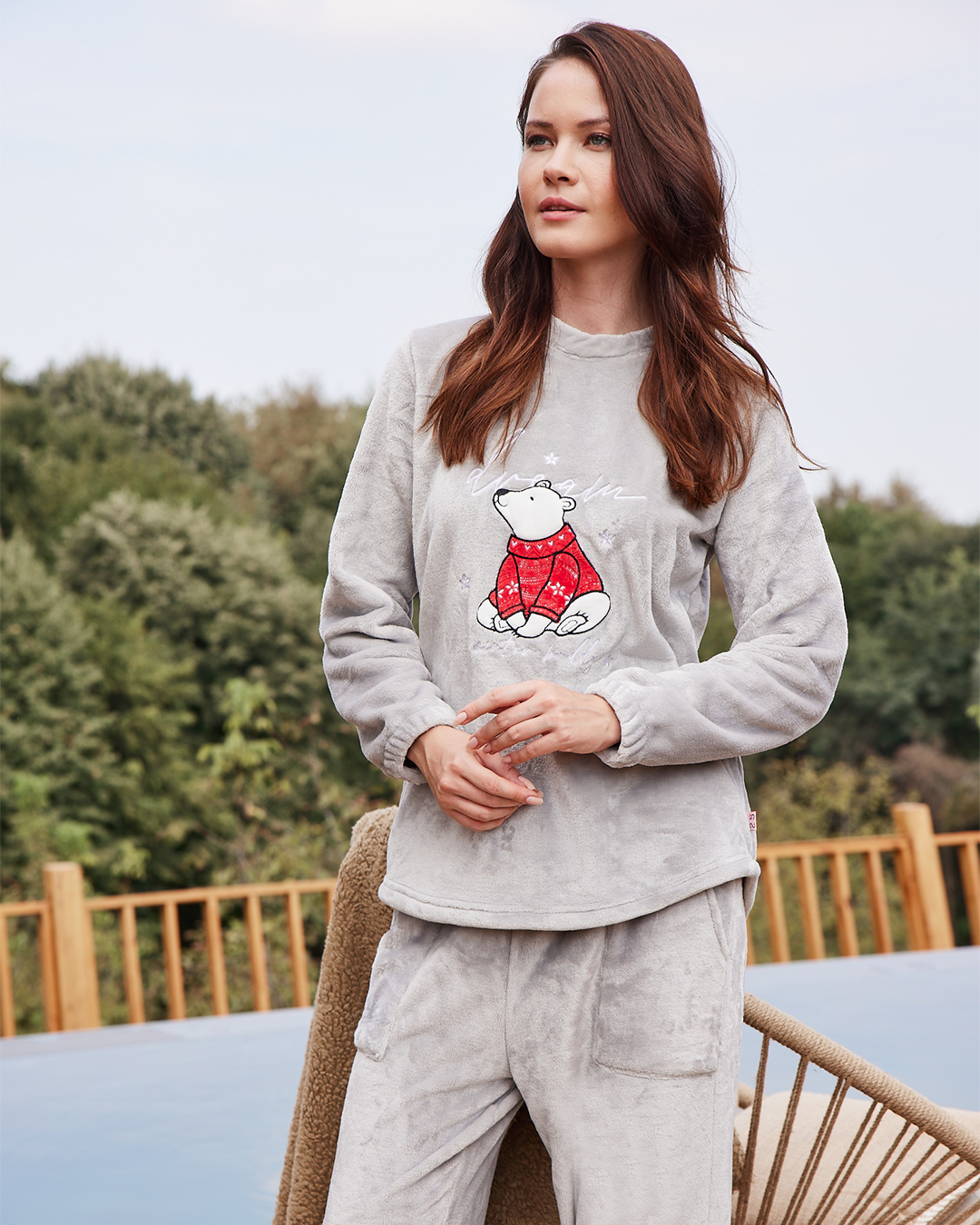 Dream winter buddy  بيجاما حريمي بولار كُم طويل