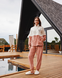 Made With Love  Ladies Polar Half- Zip Pajama