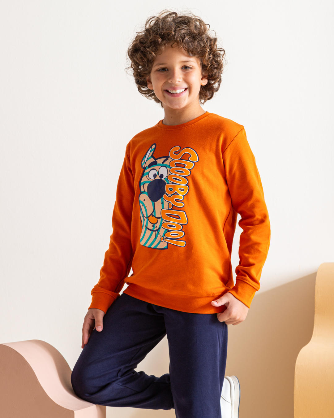 Scooby Doo boys pajamas set with interlock print