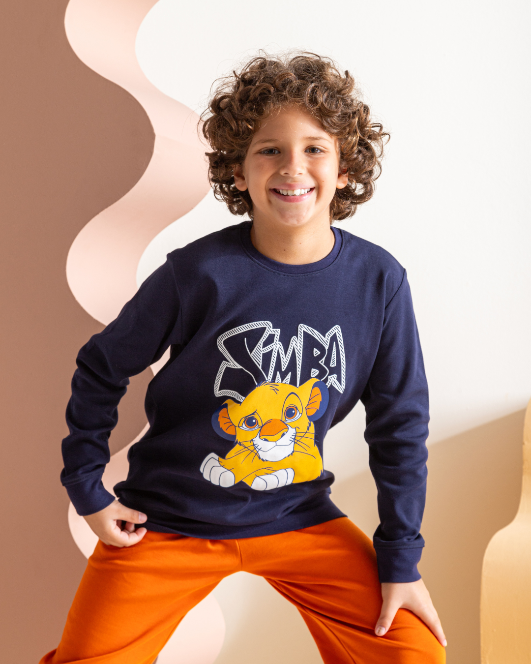 Simba boys' pajamas, interlock print set
