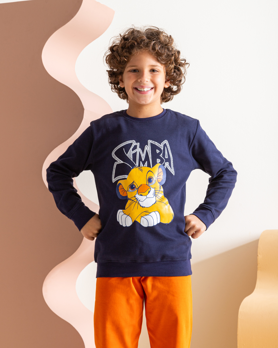 Simba boys' pajamas, interlock print set