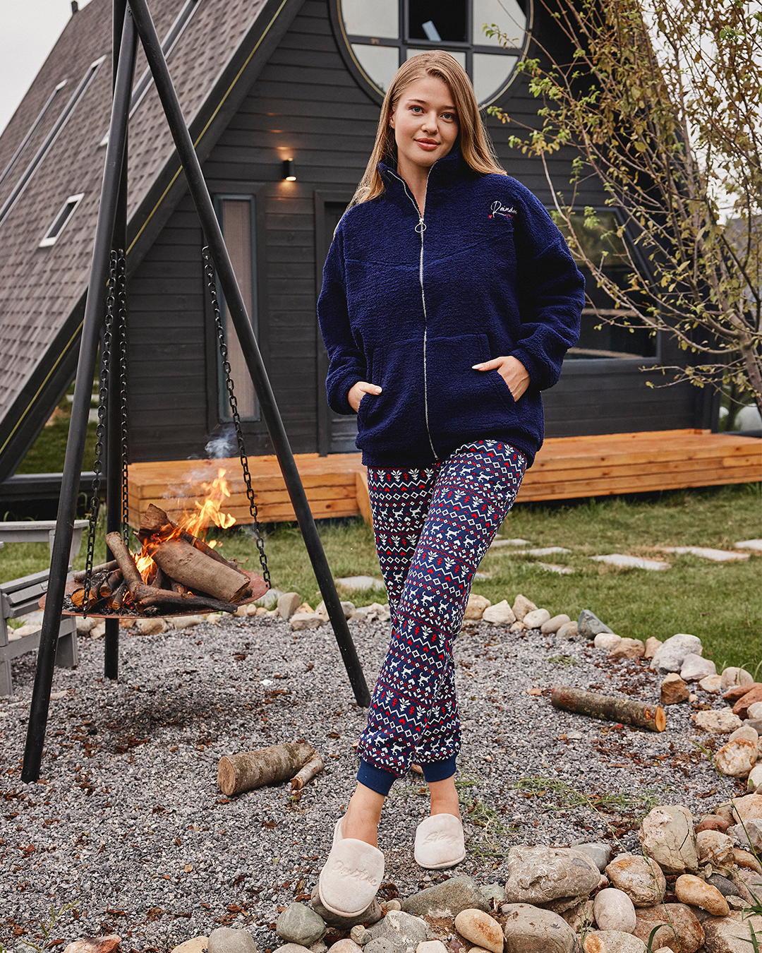 Reindeer Season Women's Zip Pajamas