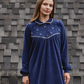 Women Cashmere embroidered   night gown  