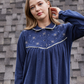 Women Cashmere embroidered   night gown  