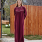 Women Cashmere embroidered   night gown  