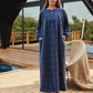 Long sleeve floral night gown