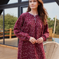 Long sleeve floral night gown