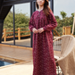 Long sleeve floral night gown