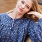 Long sleeve floral night gown