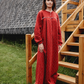 Long sleeve night gown flowers