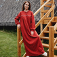 Long sleeve night gown flowers