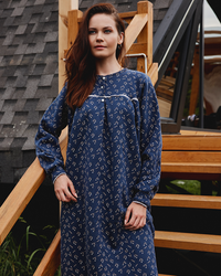 Long sleeve night gown flowers