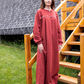 Long sleeve night gown flowers