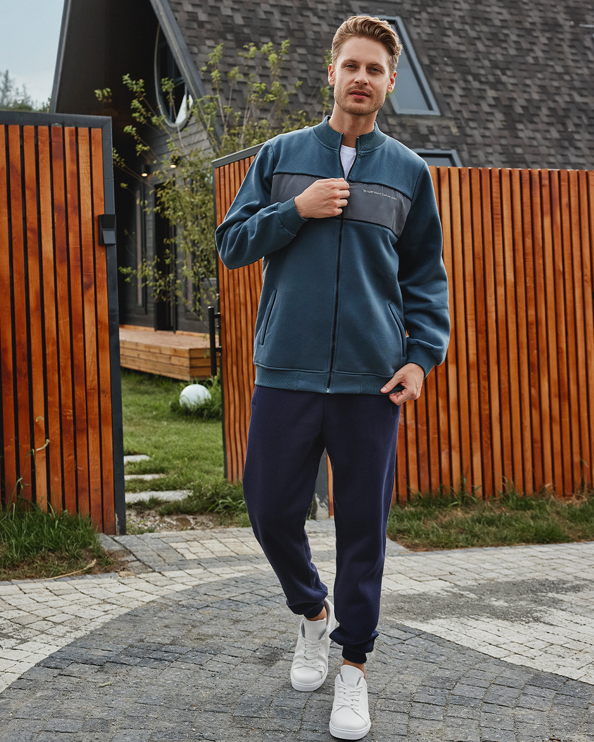 Men's Melton Pajama with zipper and waterproof Cut Temperature below zero 