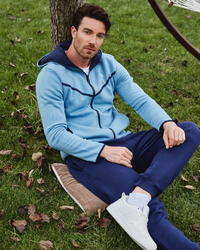 Men's Milton pajamas with a zipper and a cabochon