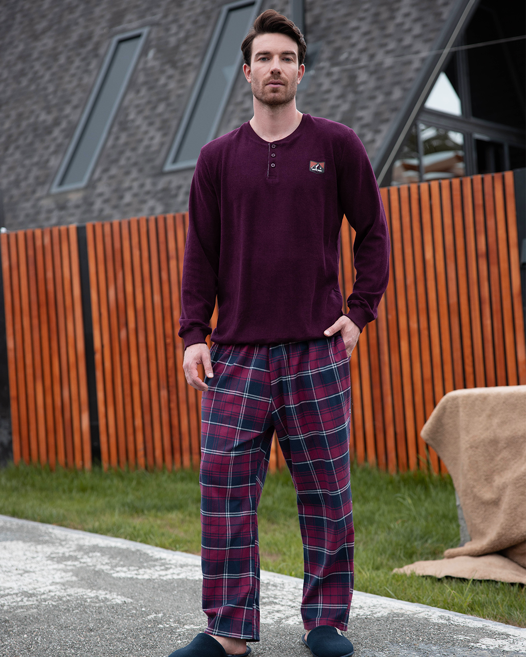 بيجاما رجالي كاشمير Mountain badge