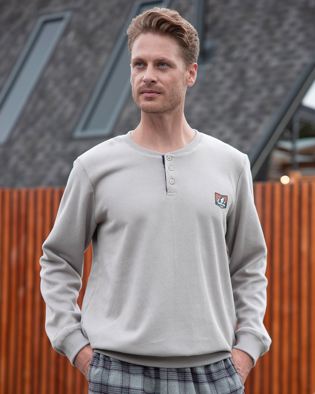 بيجاما رجالي كاشمير Mountain badge