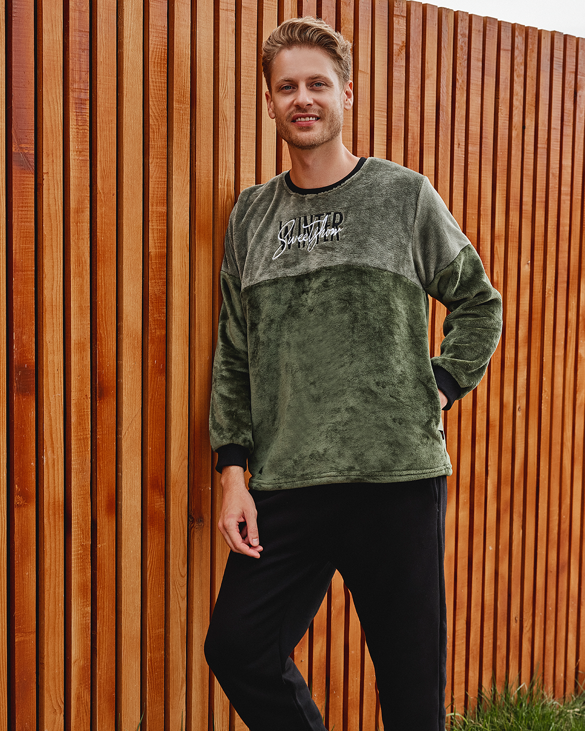 Winter Mens long Sleeve Pajama Polar X Fleece