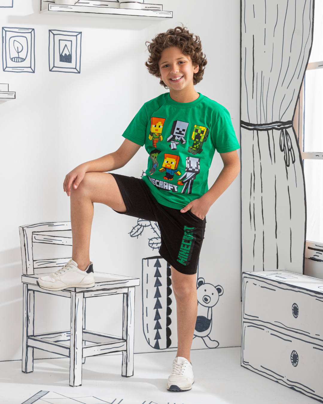 mini carft بيجامه اولادي ميني كرافت