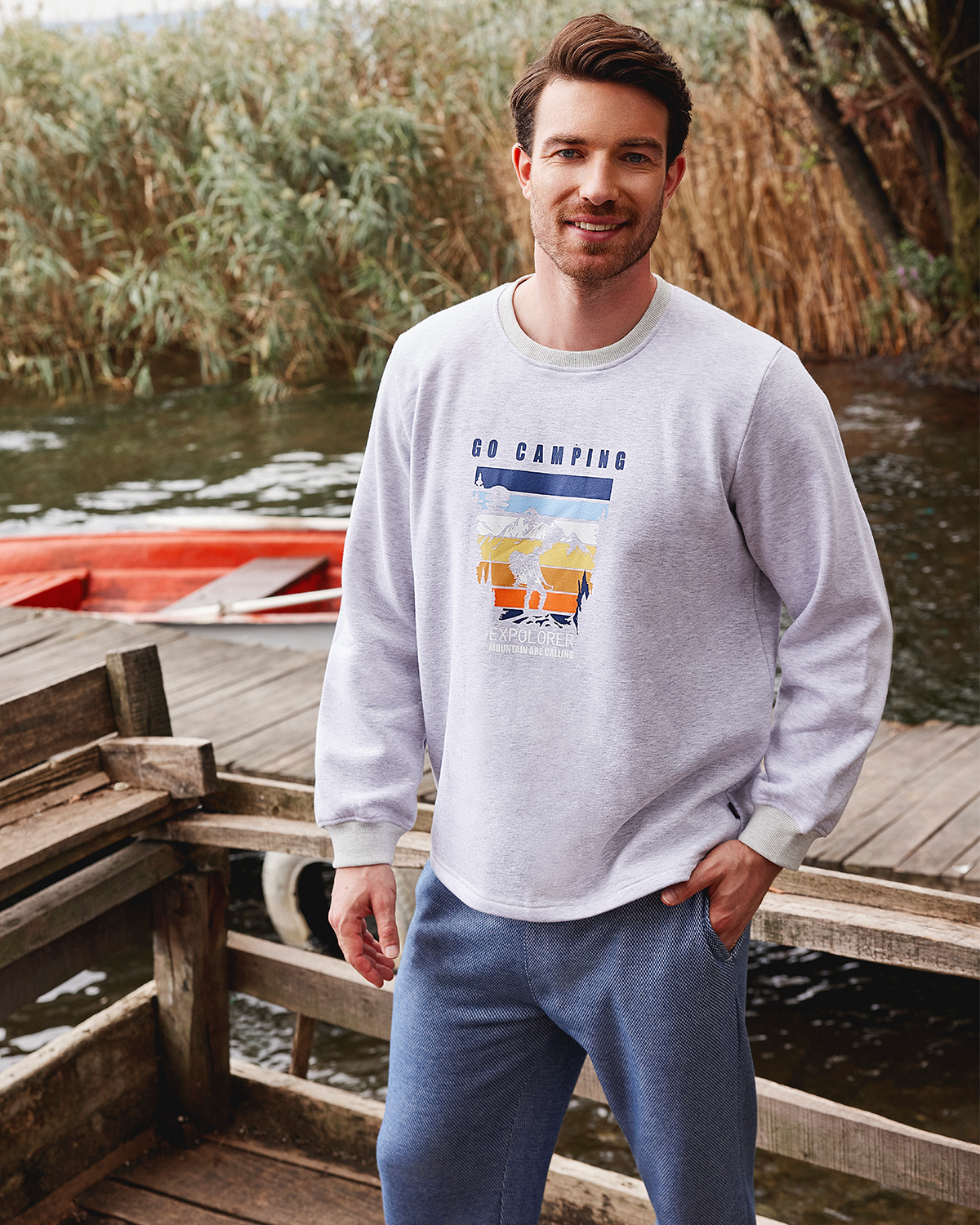 Explore Men's Melton Plain * Jacquard Pajamas