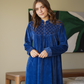 Women's nightgown, embroidery, velvet zipper