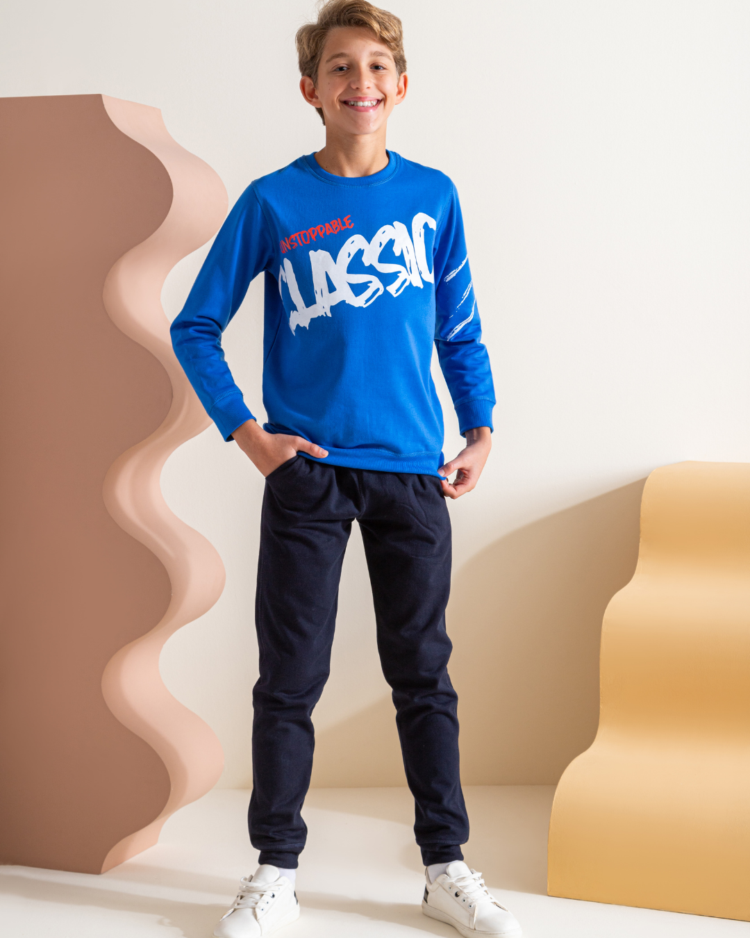 Classic boys pajamas with Samar Melton Mcster print