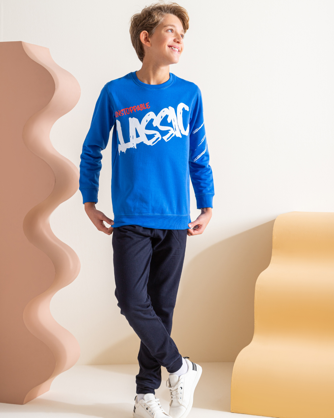 Classic boys pajamas with Samar Melton Mcster print