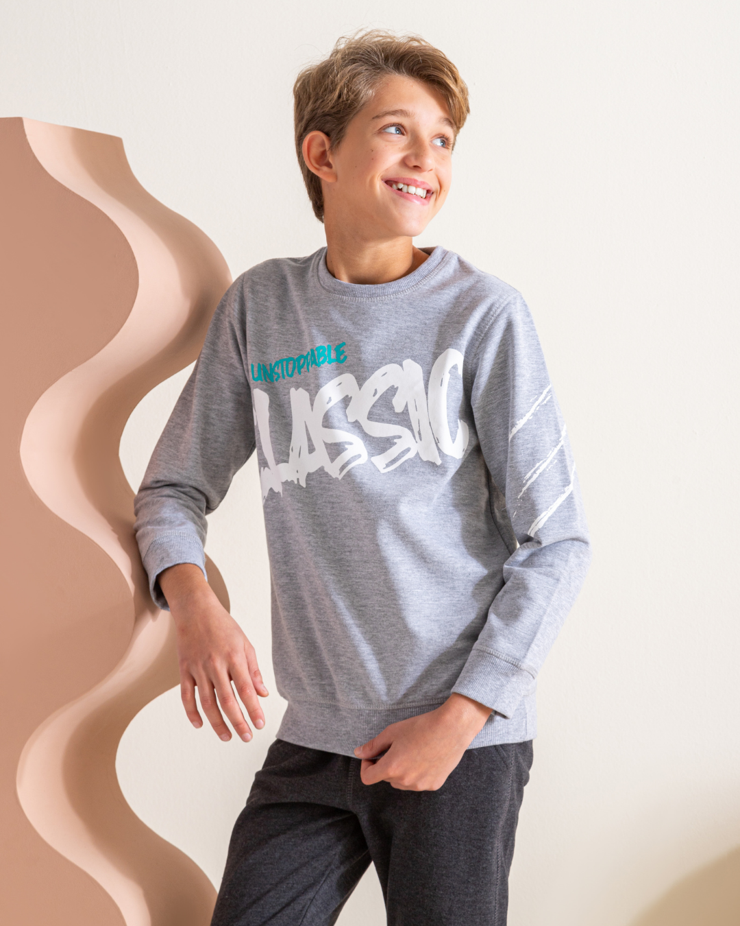 Classic boys pajamas with Samar Melton Mcster print