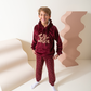 Hello winter boys hooded pajamas 