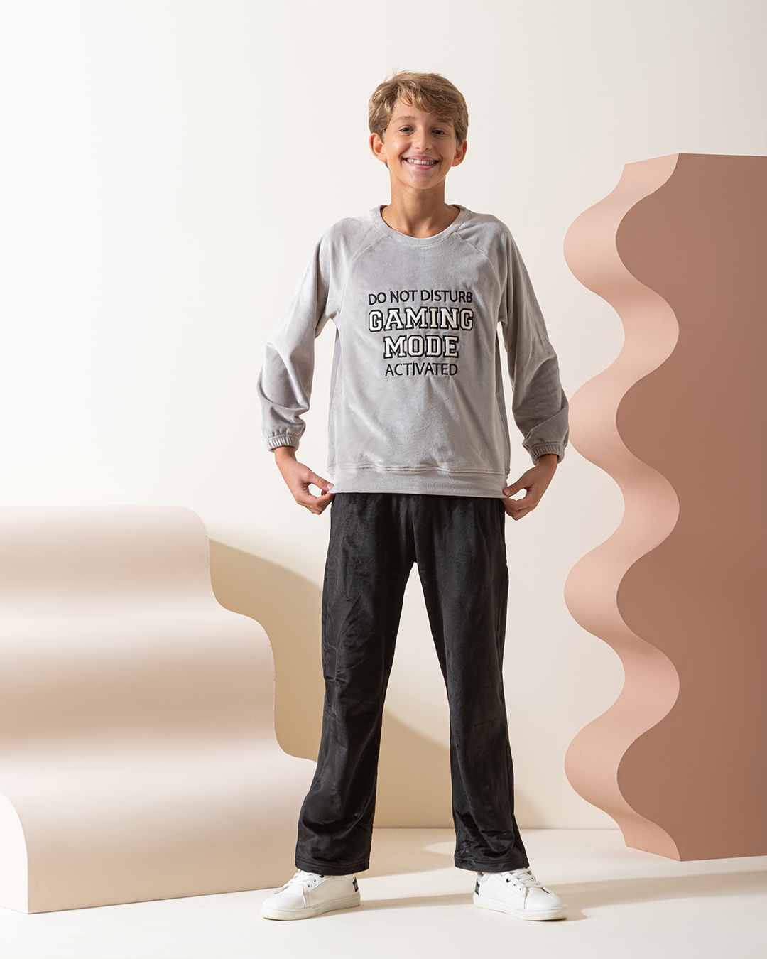 Boys Long sleeve ,Soft elastin velvet Gaming Mode