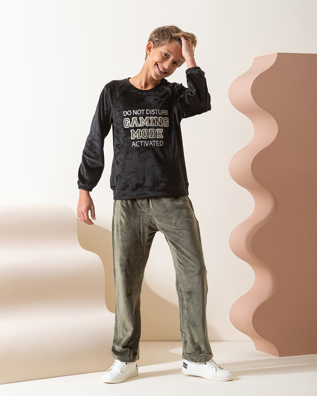 Boys Long sleeve ,Soft elastin velvet Gaming Mode