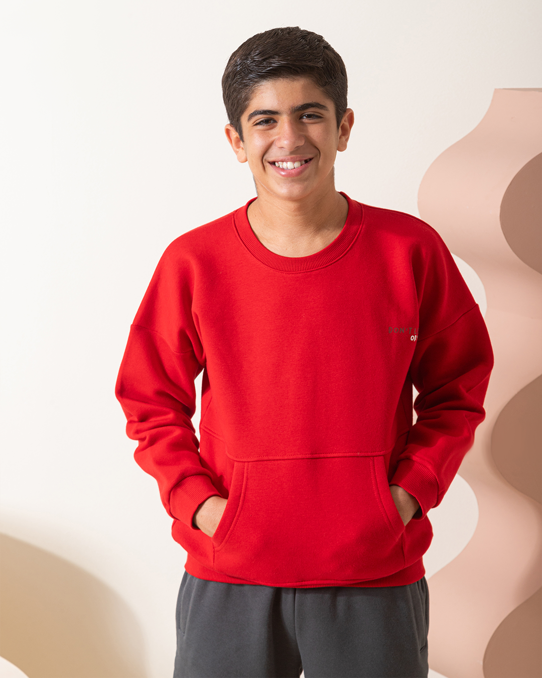 Boys Pajamas mixed fabrics with a print Don't look back