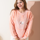 Holiday season bear girls' pajamas with a kangaroo pocket
