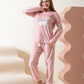 Girls' long sleeve pajamas Fluffy and fancy
