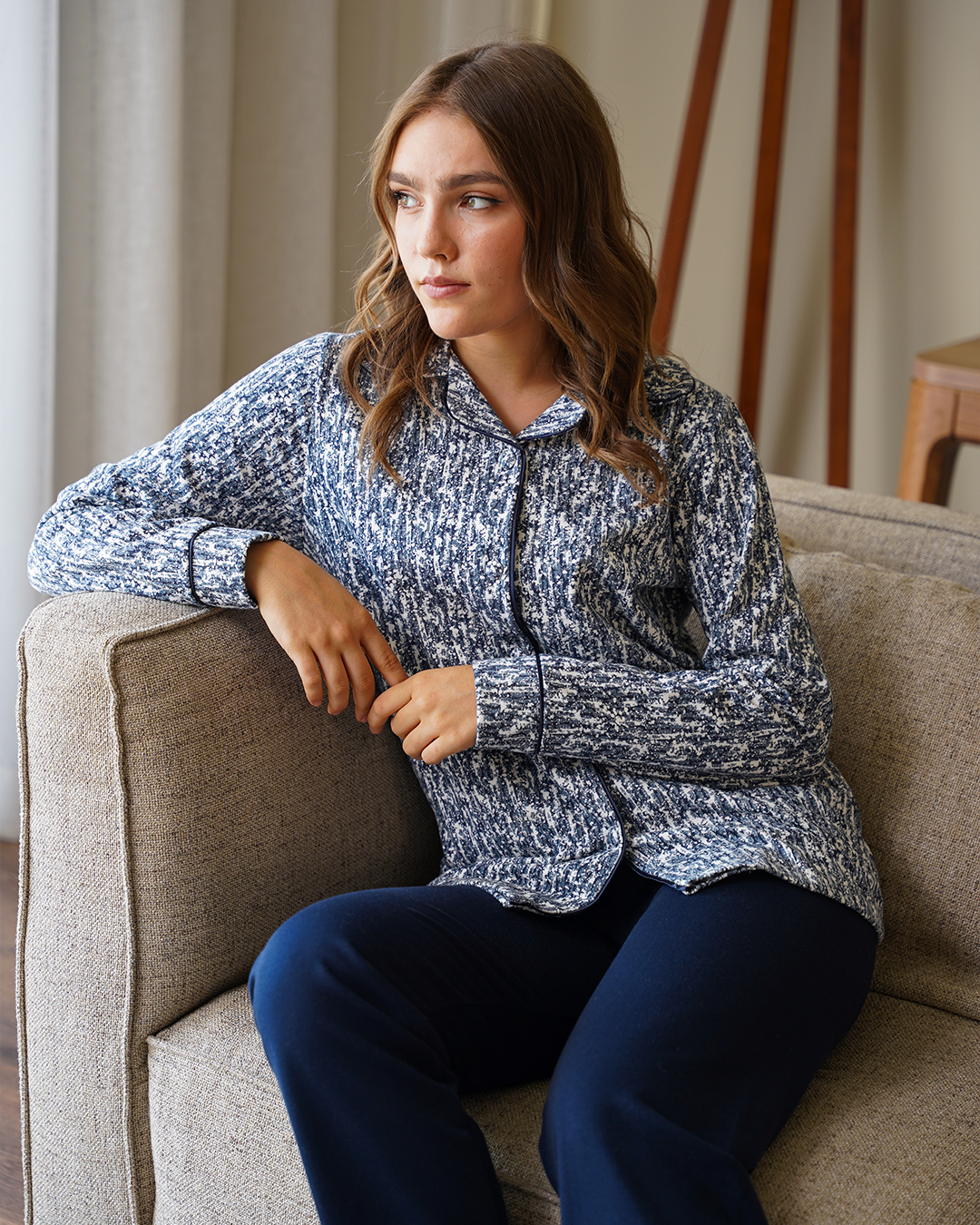 Women's pajamas open to the laser, the Hashmeera Milton pants