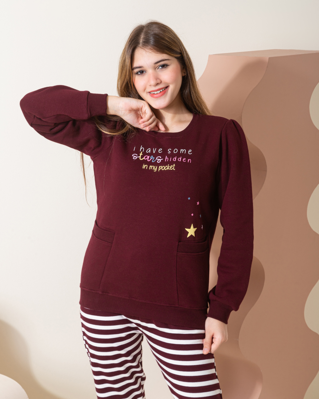 Stars in my pocket, Girls' pajamas with side pockets