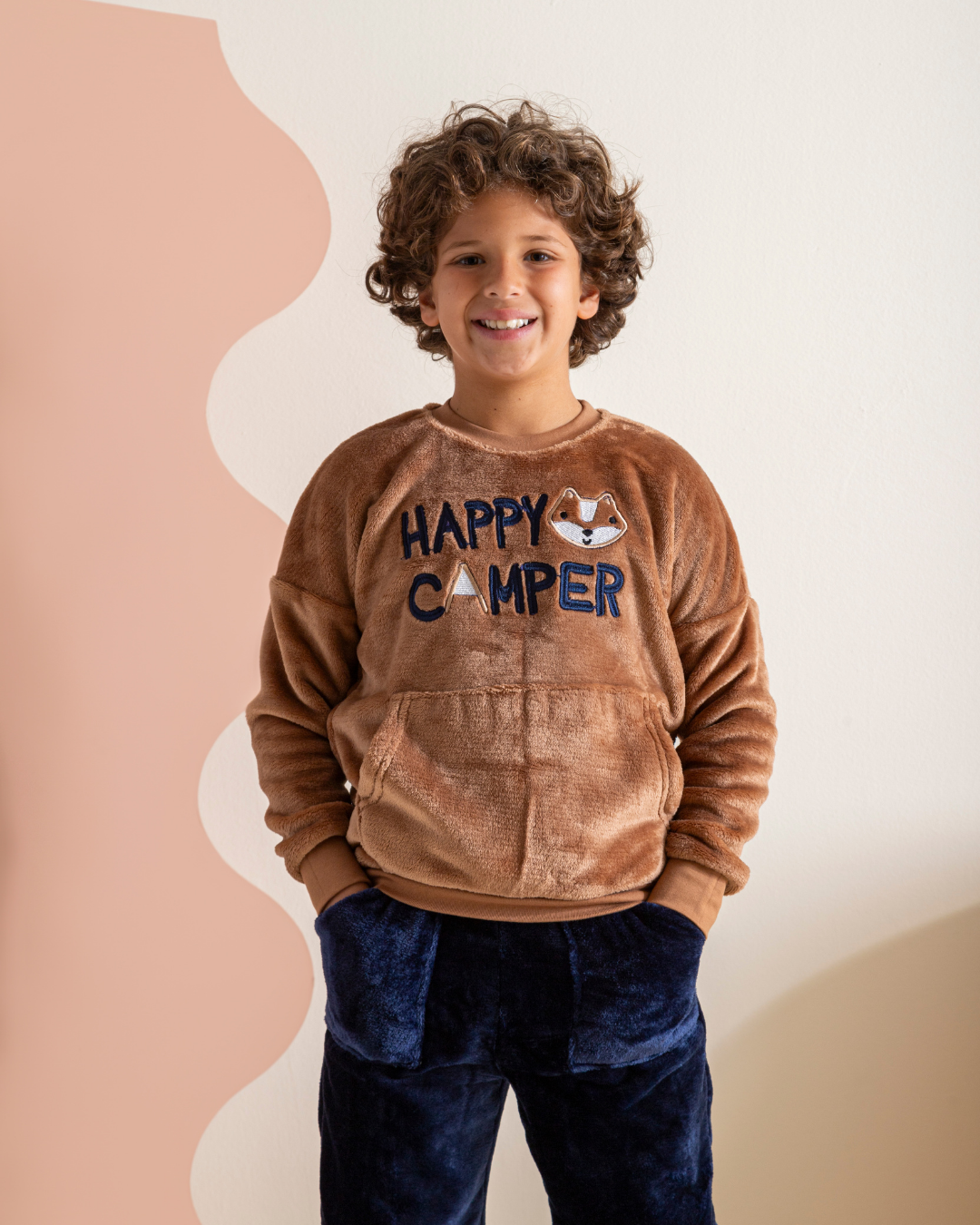 Happy Camper بيجاما أولادي جيب كانغرو