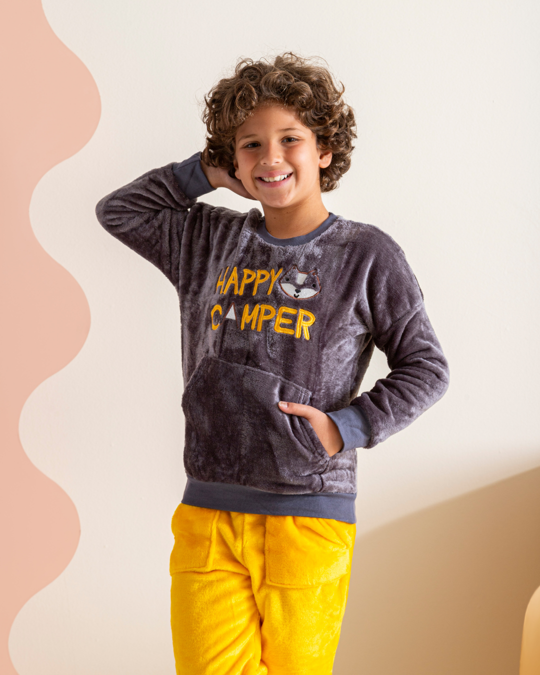 Happy Camper بيجاما أولادي جيب كانغرو
