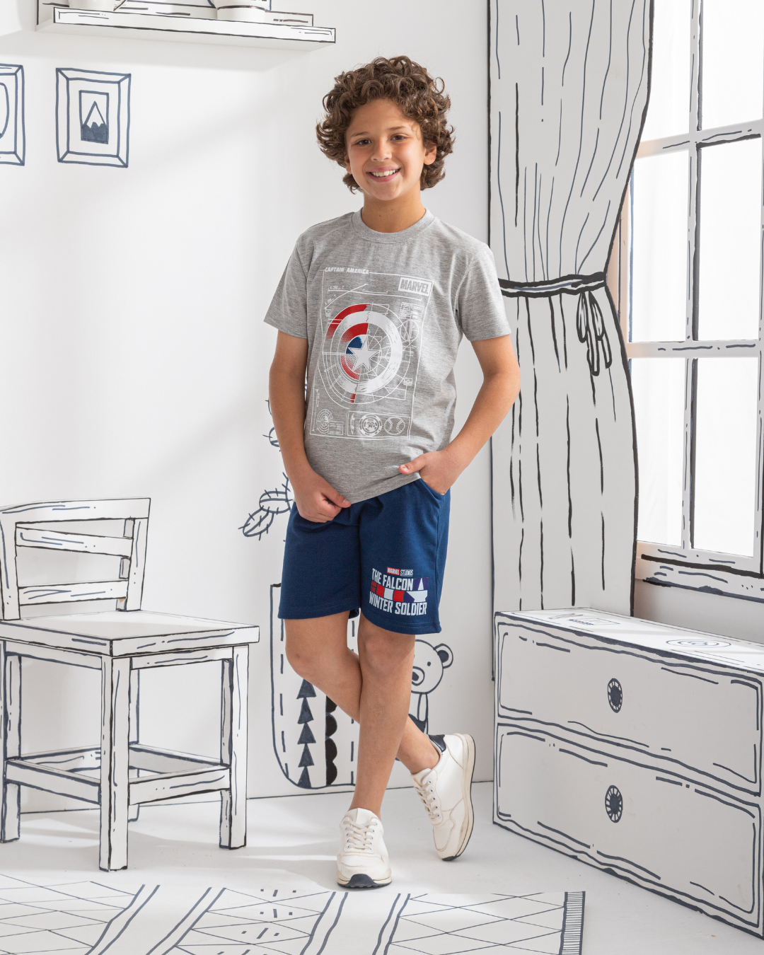 بيجامه اولادي كابتن اميركا اطفالي