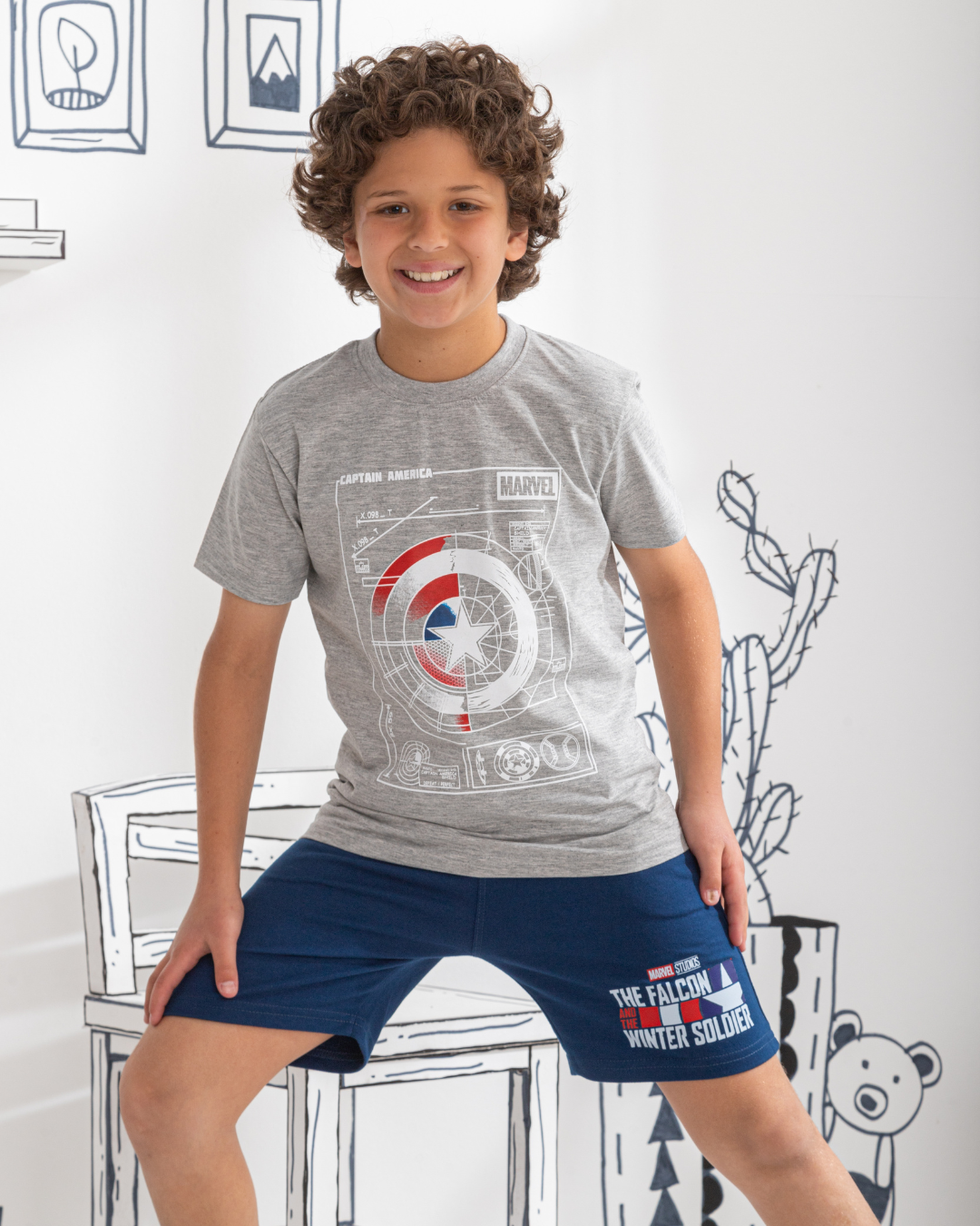 بيجامه اولادي كابتن اميركا اطفالي