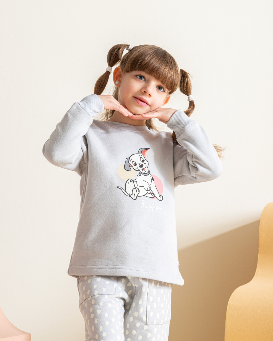 Girls' long sleeve pajamas Dalmatian