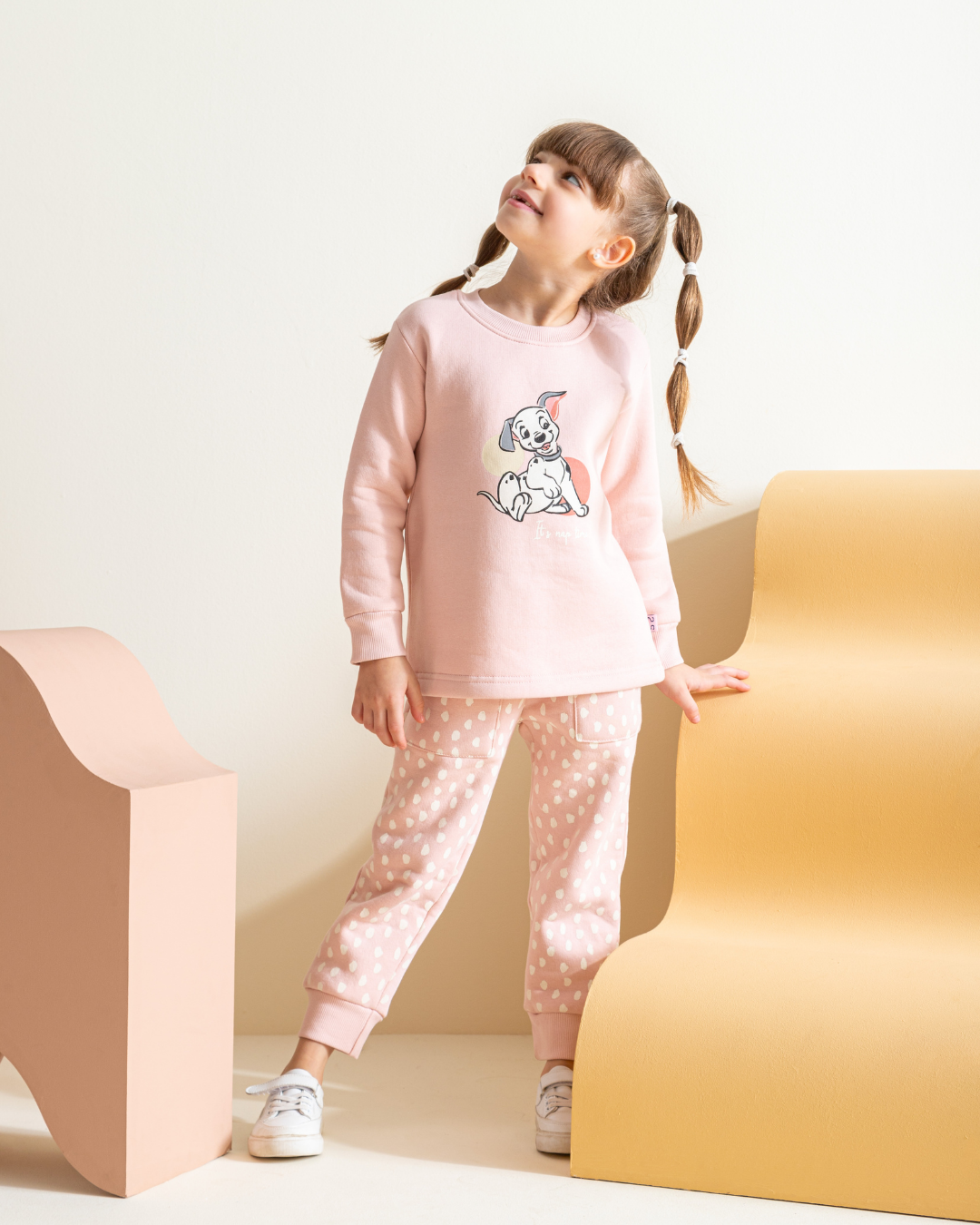 Girls' long sleeve pajamas Dalmatian