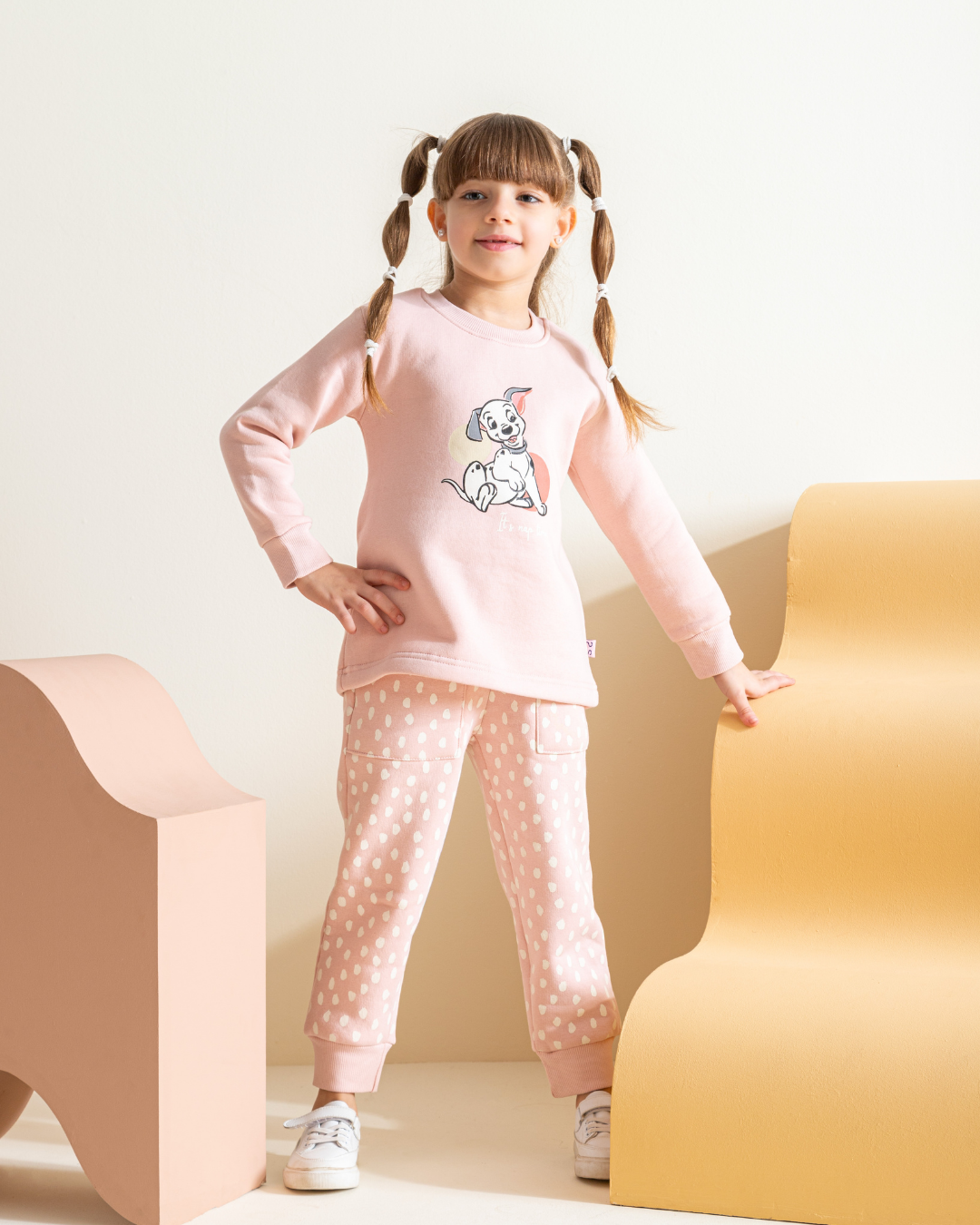 Girls' long sleeve pajamas Dalmatian