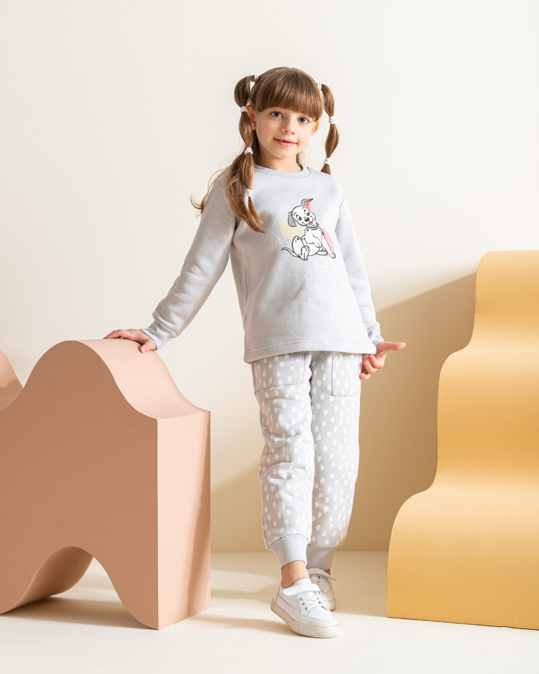 Girls' long sleeve pajamas Dalmatian