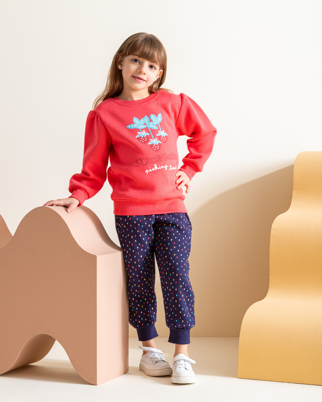 Strawberry kids pajamas, girls, Milton