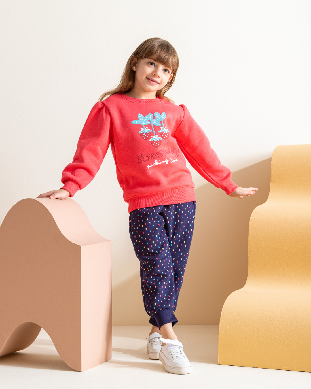 Strawberry kids pajamas, girls, Milton