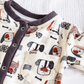 Dogs  Baby Boy Printed Sleepsuit soft velevet